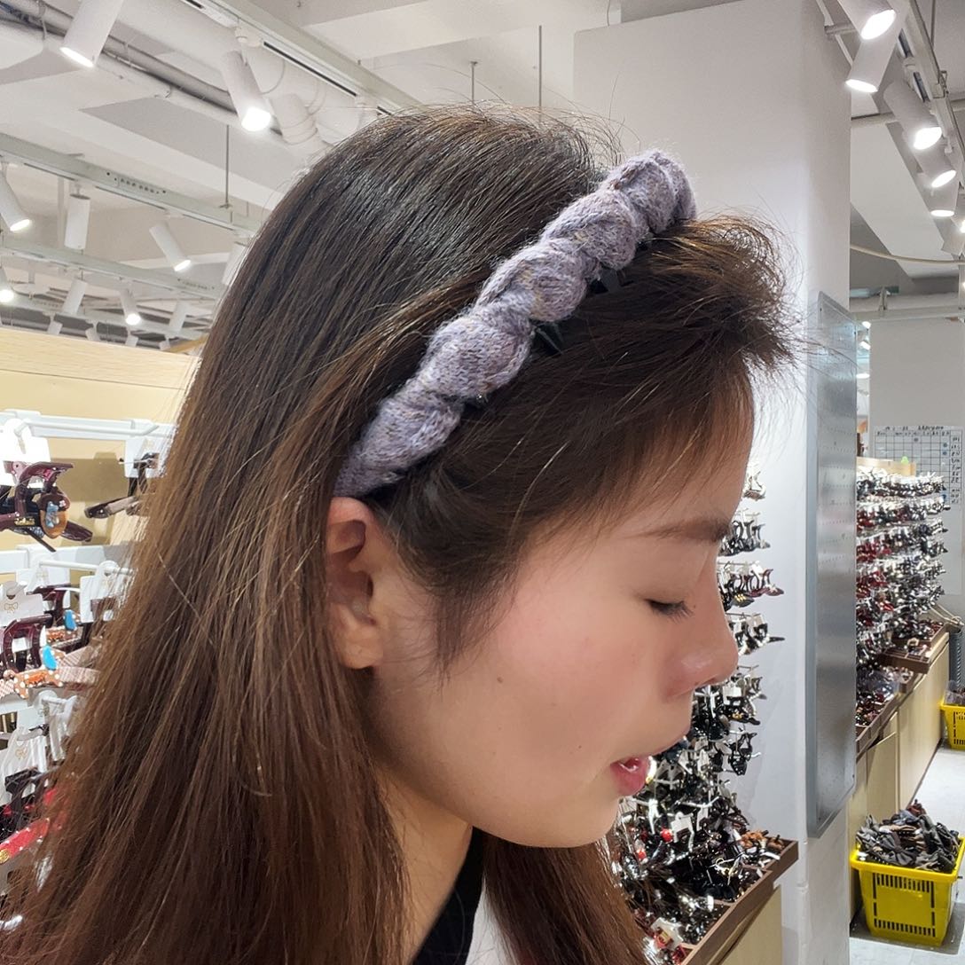 皮质非金属紫色刺发箍