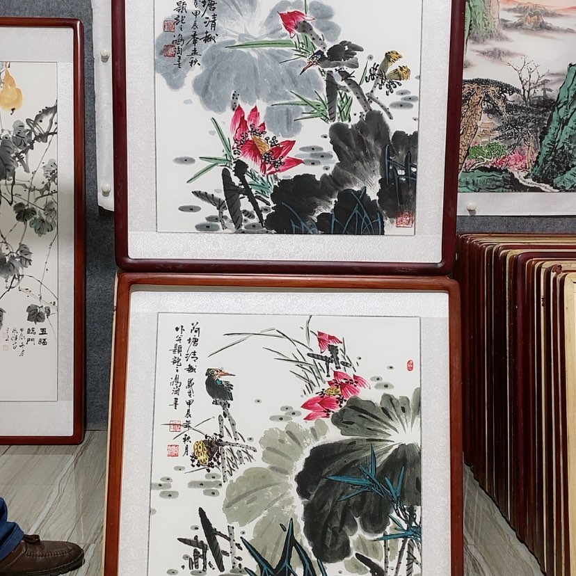 【闪购商品】国画书画作品带框65×65厘米