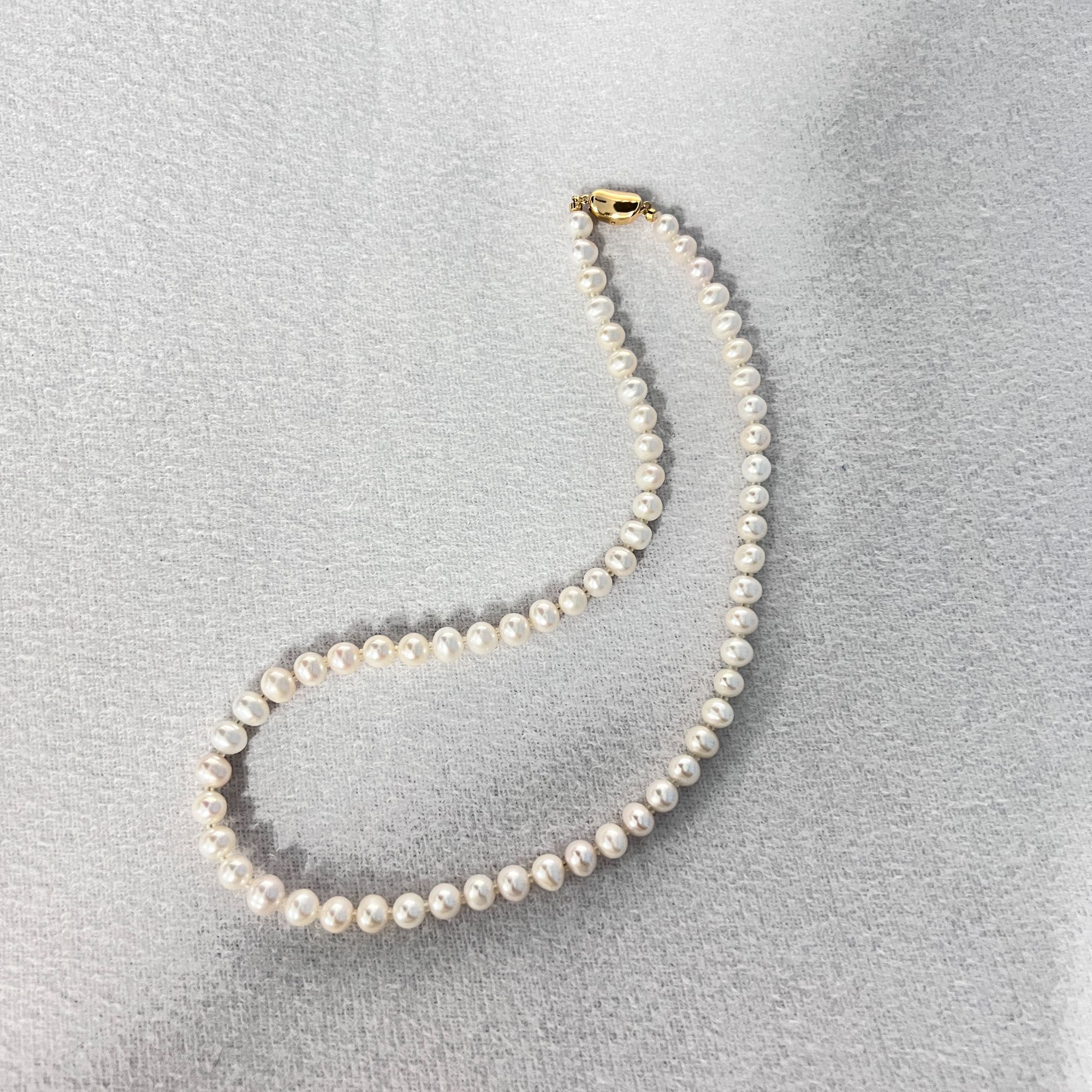 5-6mm淡水珍珠项链（多样性发一）S925银 FL007