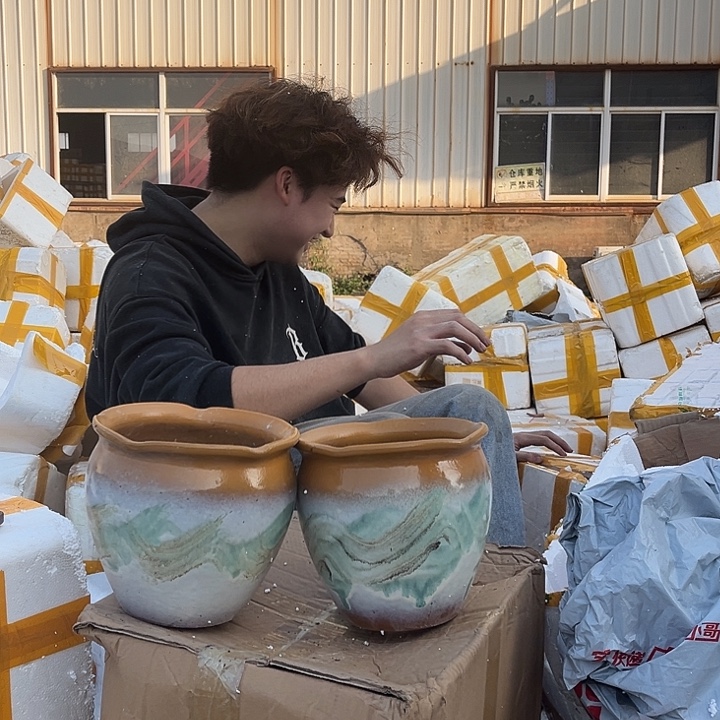 花盆紫砂宜兴紫砂粗陶花盆