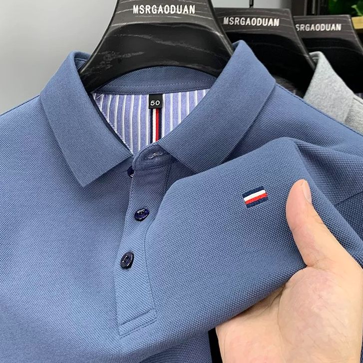 【棉长袖】polo衫秋季冬季商务休闲万针刺绣男士优质1085长