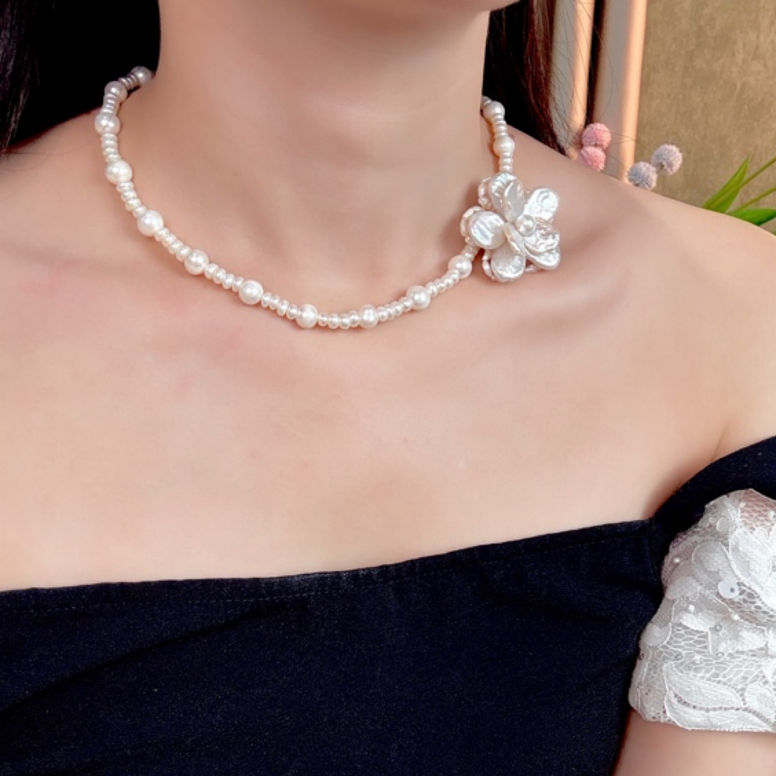 链子925银 可拆卸花朵胸针设计款项链-正品