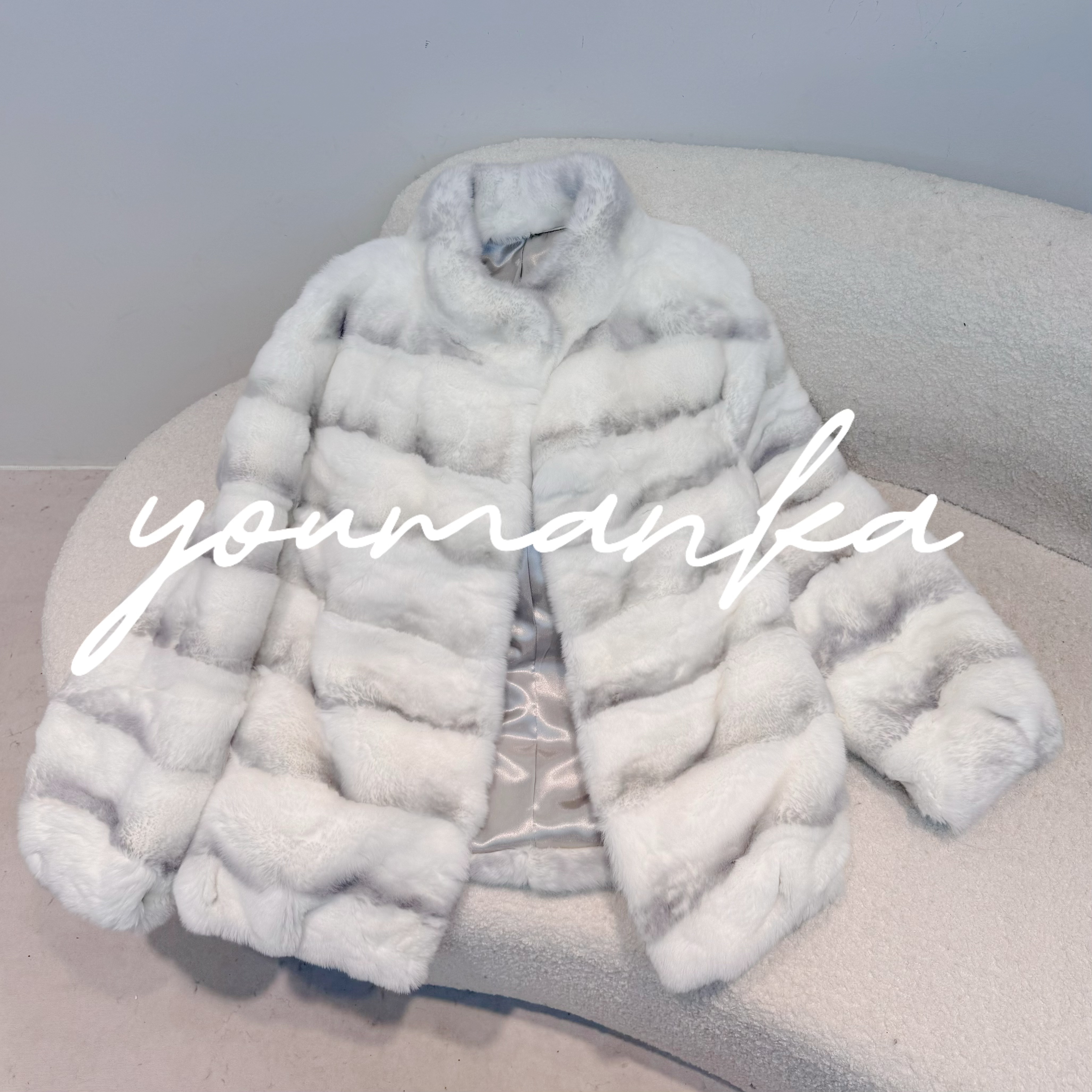 {YMK}轻奢雷克斯獭兔毛外套2d701 63公分