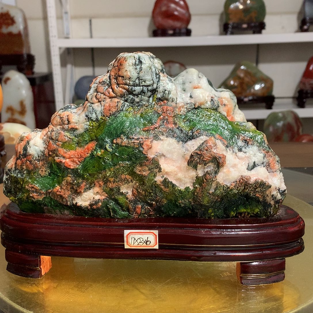 石材博古架玄关客厅摆件