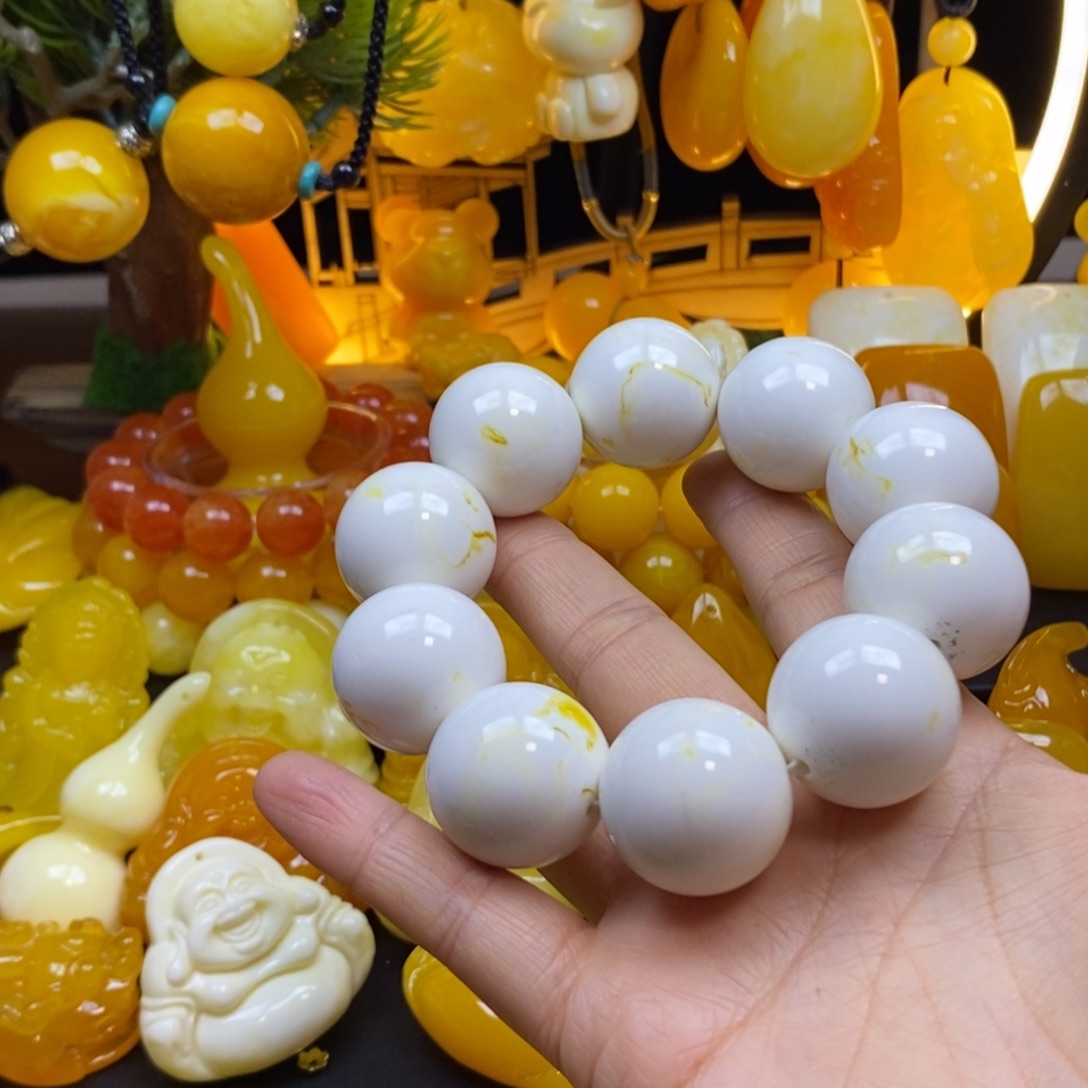 王***淇非金属瓷白25手串
