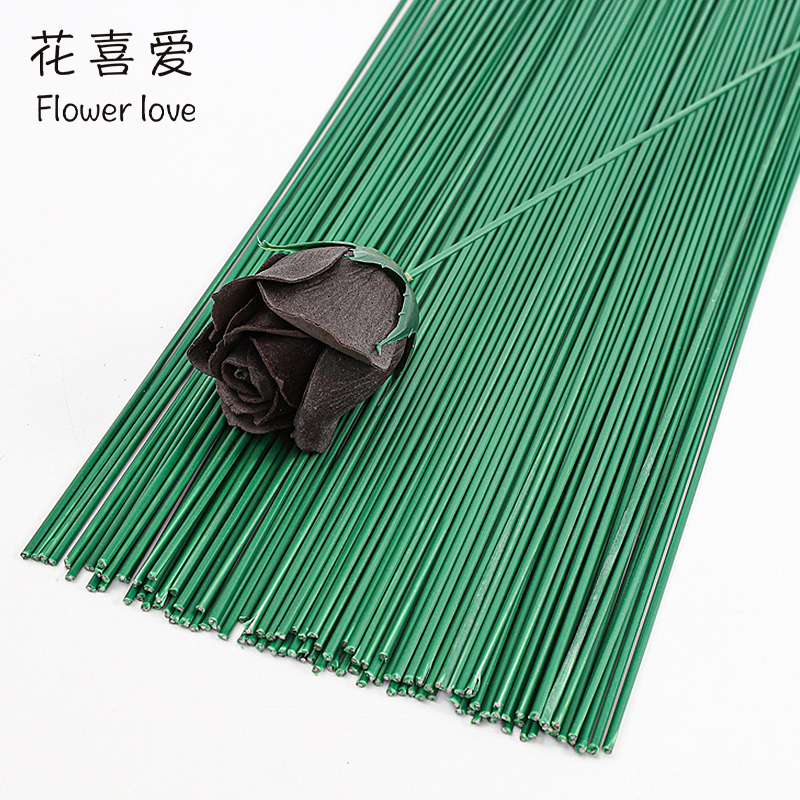 香皂花配件花杆花枝  手工DIY玫瑰花材料 绿铁丝鲜花包装材料用品