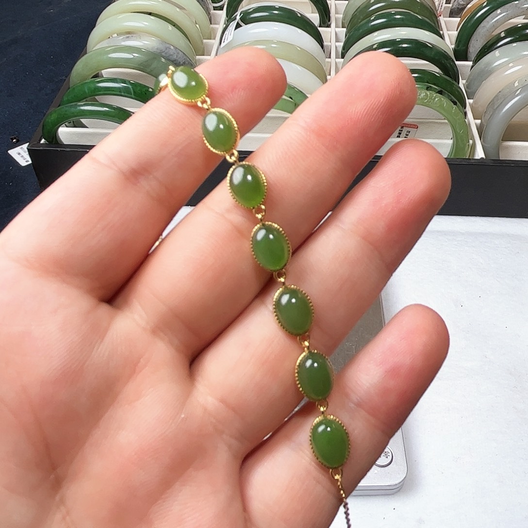 和田玉未镶嵌手链8