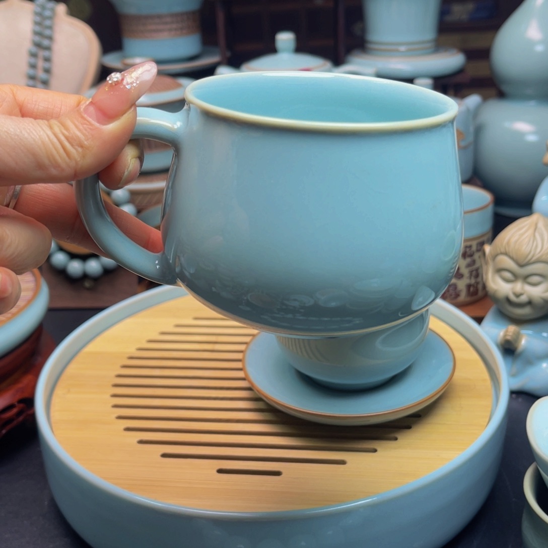 【闪购商品】壶瓷汝州单壶，壶，壶，杯，杯