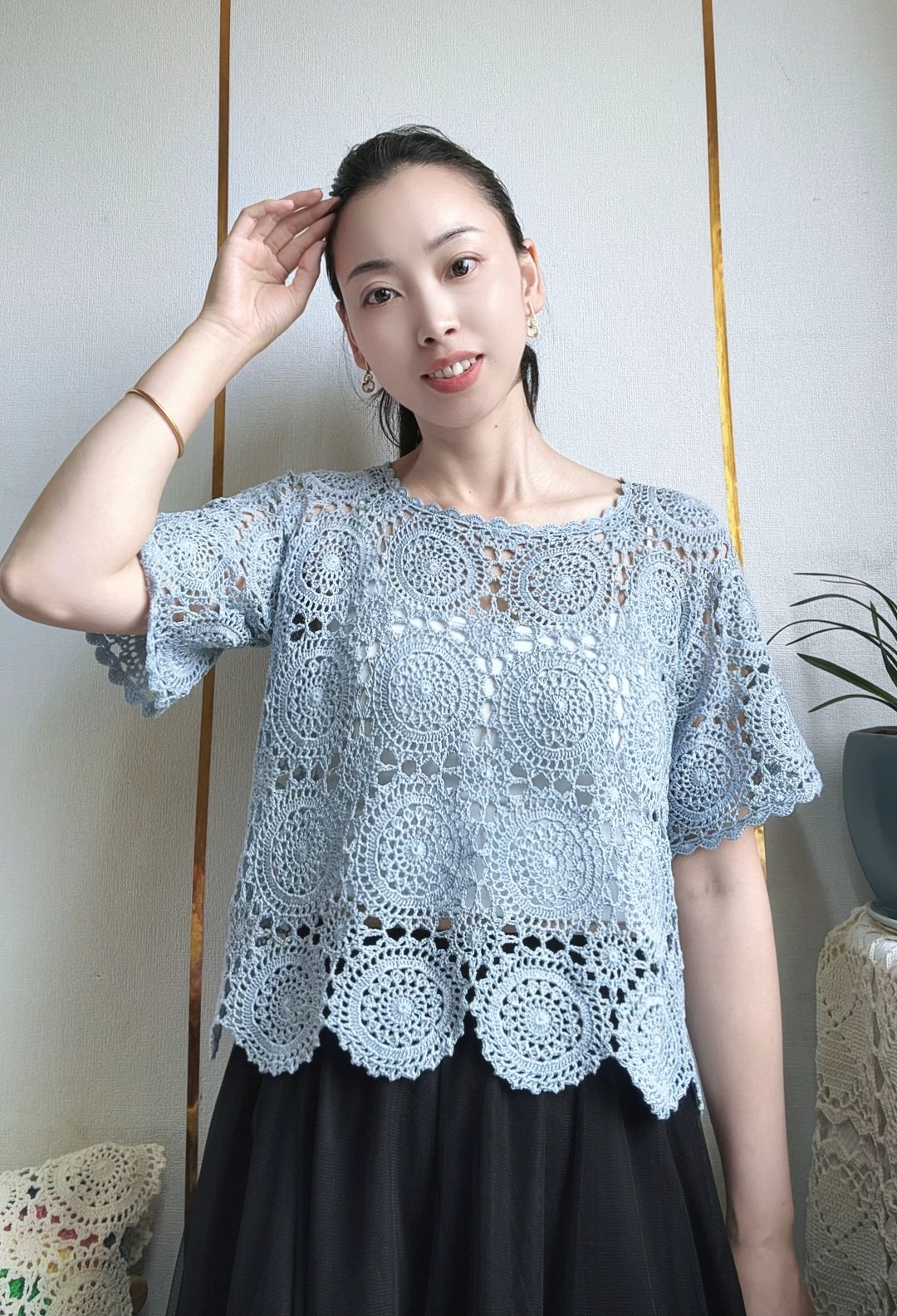 凯澜《太阳花》魔芳手工编织蕾丝柔软亲肤