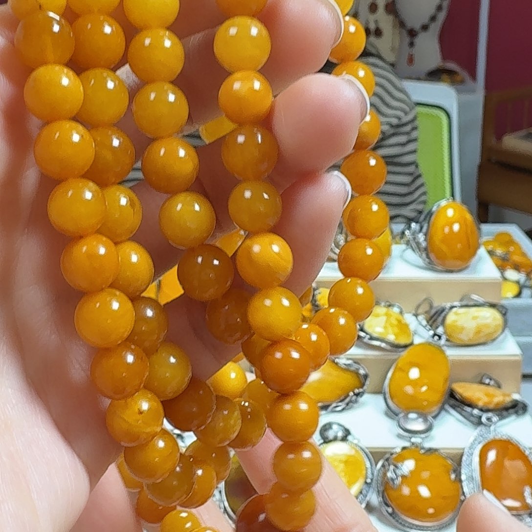 蜜蜡未镶嵌颈饰项链