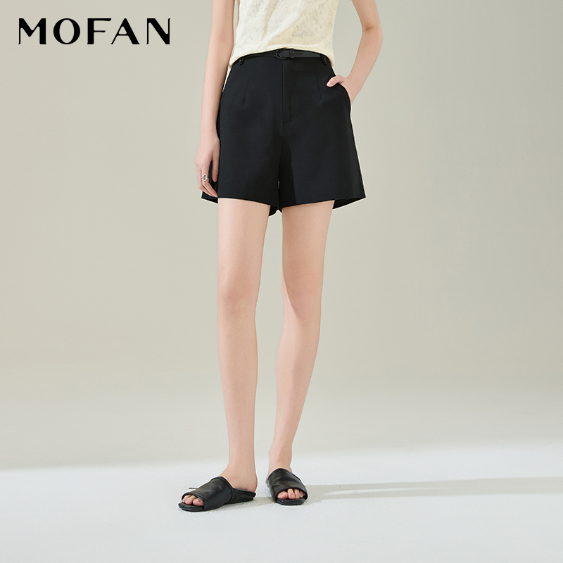 【粉丝专享】MOFAN摩凡春秋款高腰休闲短裤女MAK472046