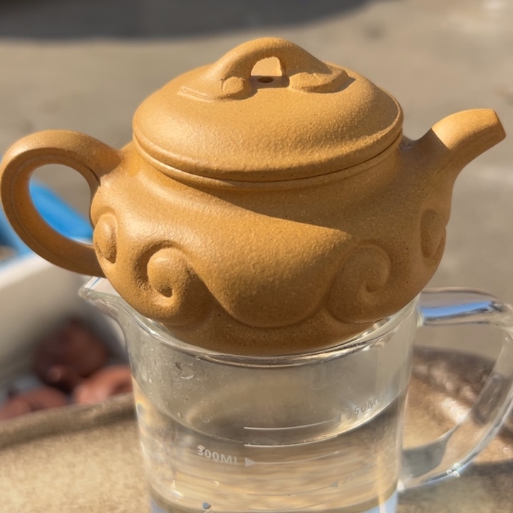 紫砂茶案黄金仿古如意150