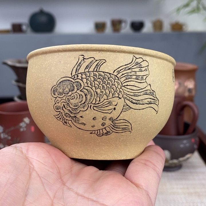 紫砂茶杯宜兴紫砂主人杯