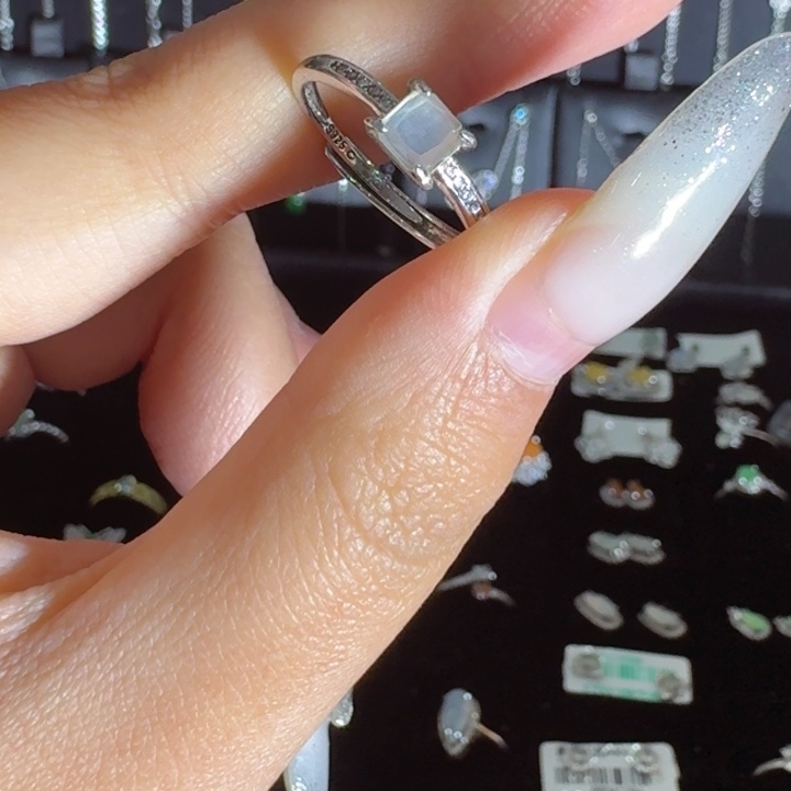银S925镶嵌戒指翡翠