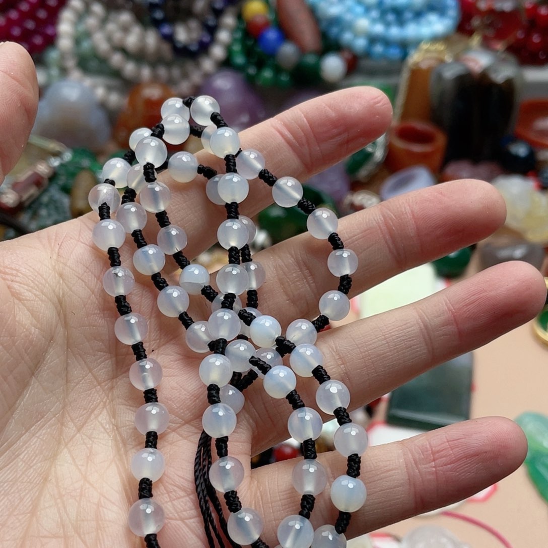 玛瑙/玉髓颈饰合金忆*南