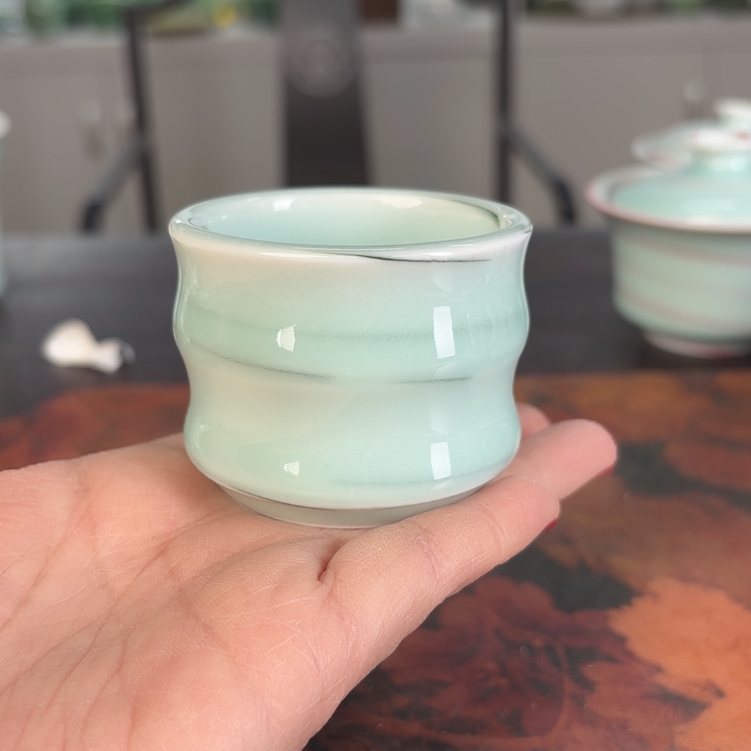 龙泉云间青瓷小米茶器