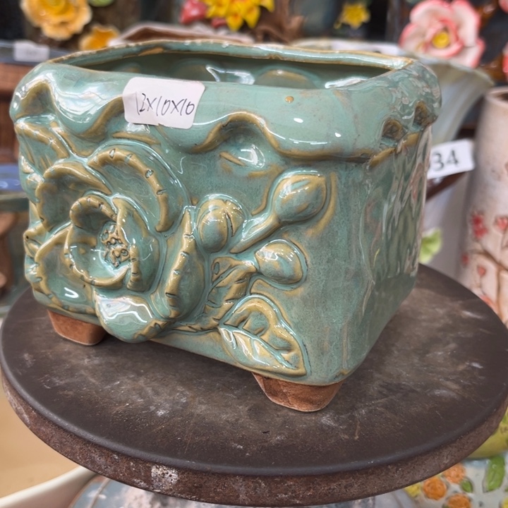 紫砂花盆粗陶材质多肉花盆