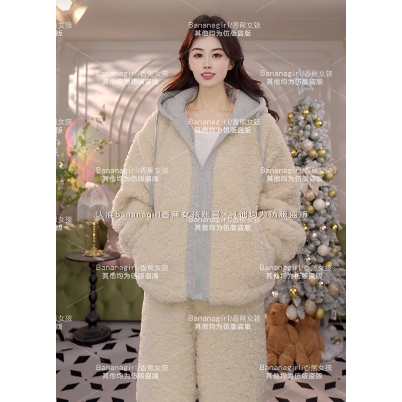 Bananagirl极寒睡衣女秋冬外套时尚大码循环蓄温家居服可外穿
