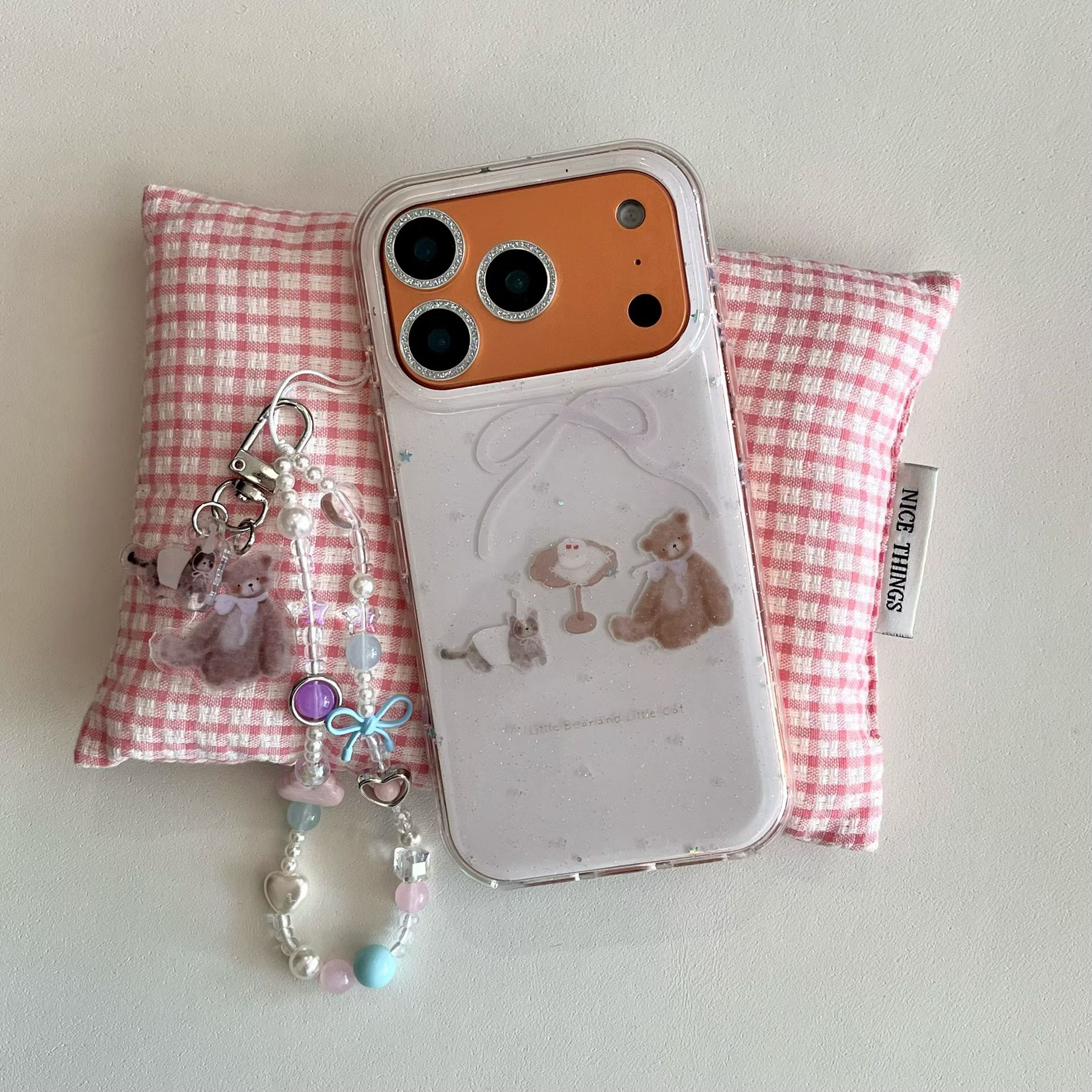 甜品小熊猫咪imd双层手机壳适用苹果iPhone17/16/15/14可爱