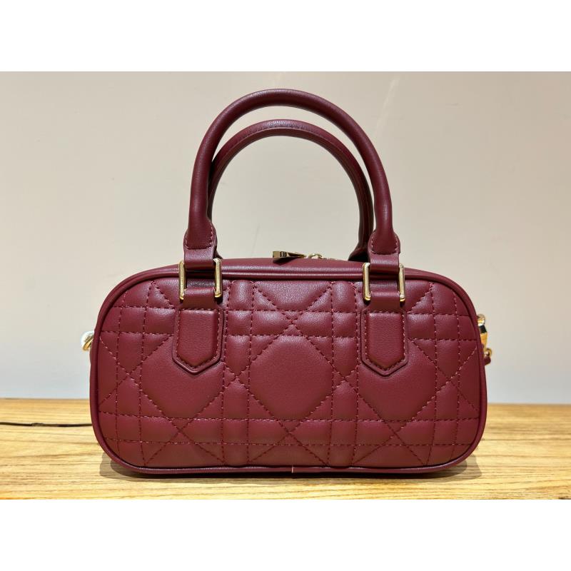 HIRMRIS手工真皮包550695-安可拉红 椭圆单格蒂 三粒