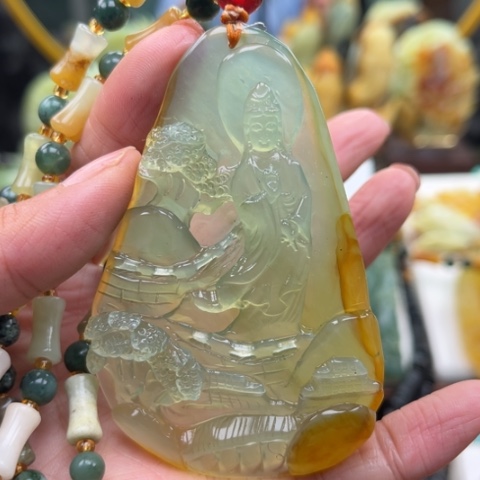 岫玉未镶嵌挂件挂件