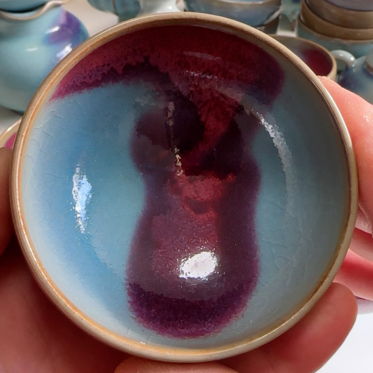 【闪购商品】摆件宋钧仿古鸡心碗