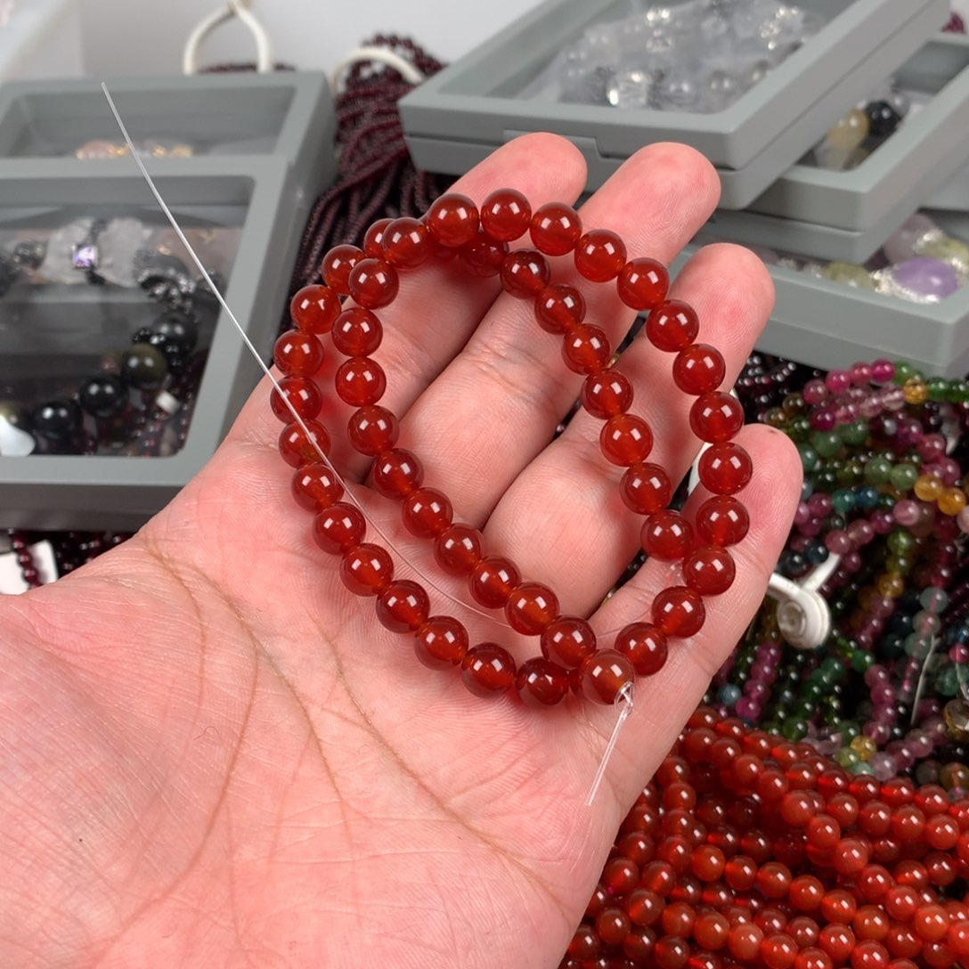 玛瑙/玉髓手链未镶嵌红玛瑙