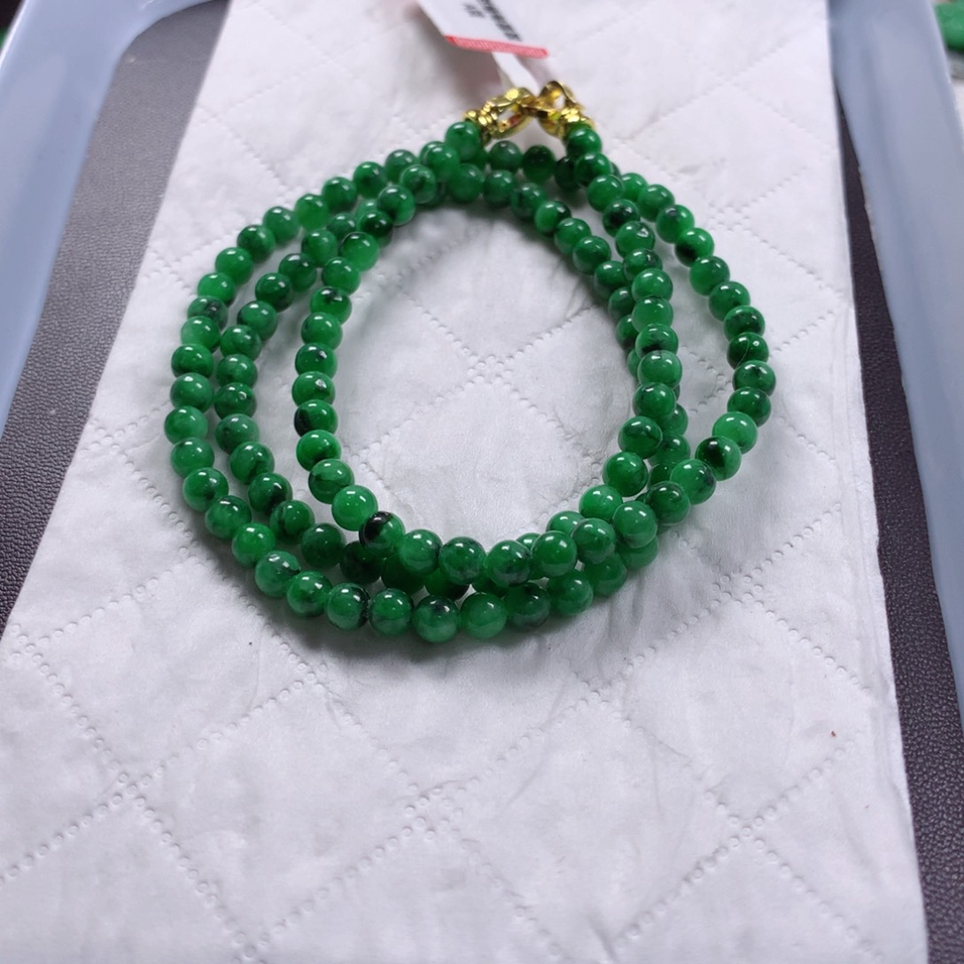 翡翠未镶嵌颈饰项链