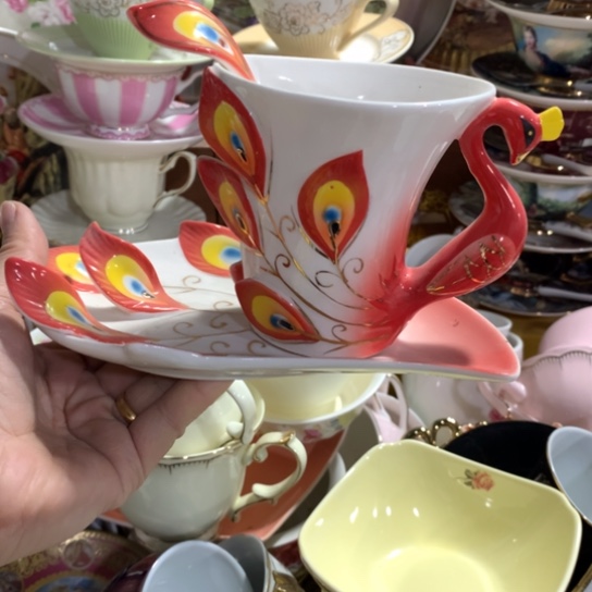 瓷片陶瓷杯碟勺子容量200毫升