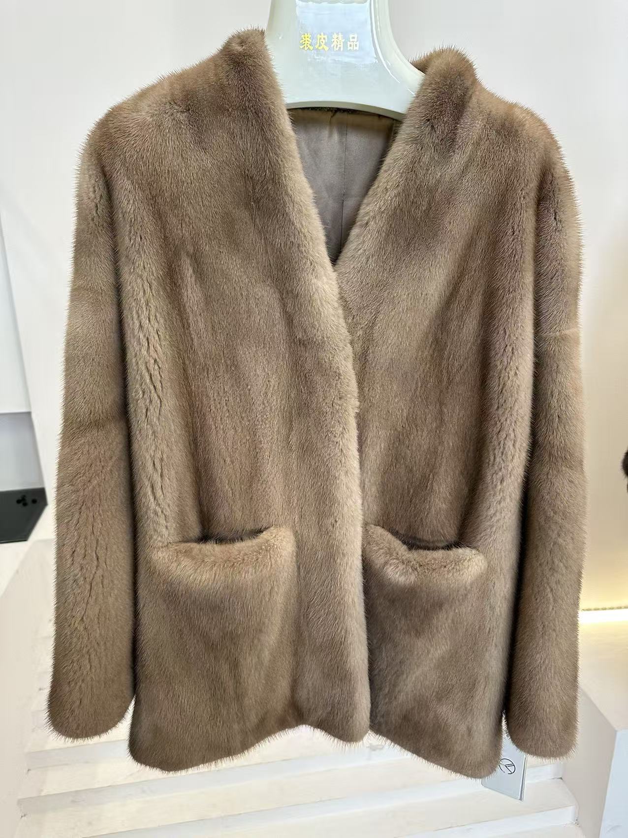 稀有皮水貂外套进口水貂外套貂皮大衣