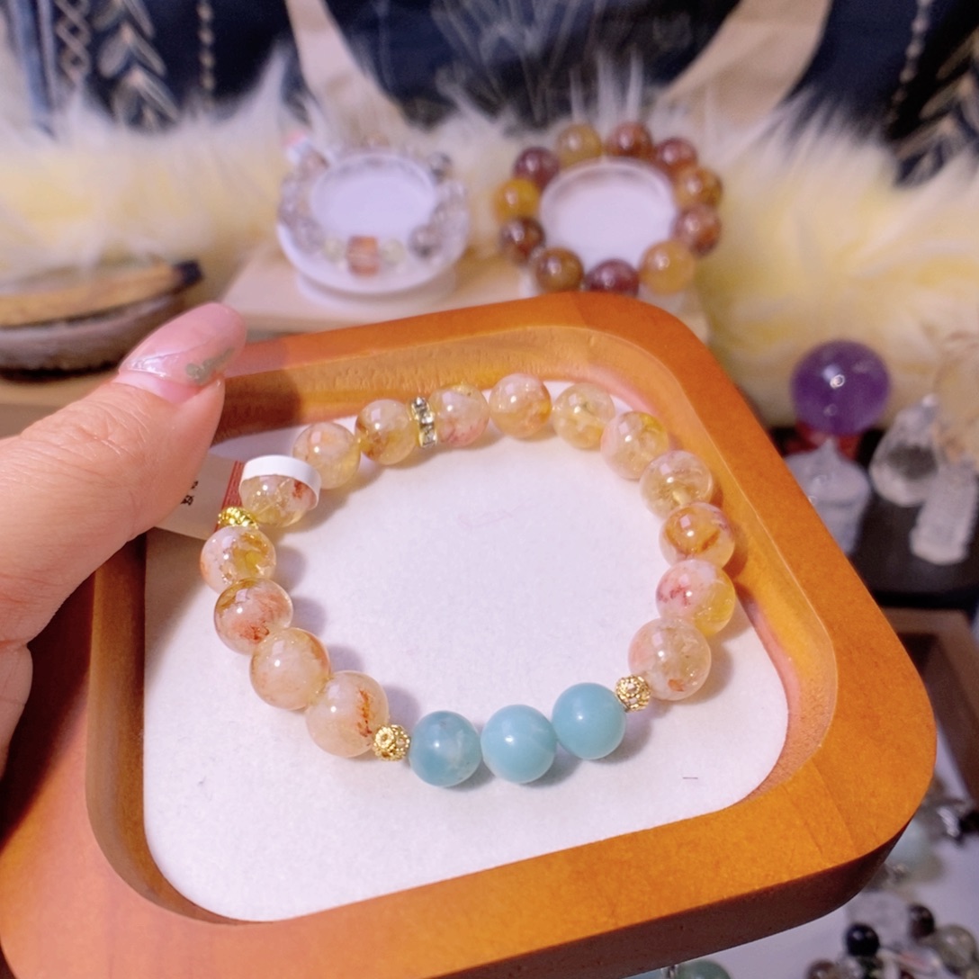 水晶手串合金天然水晶手链