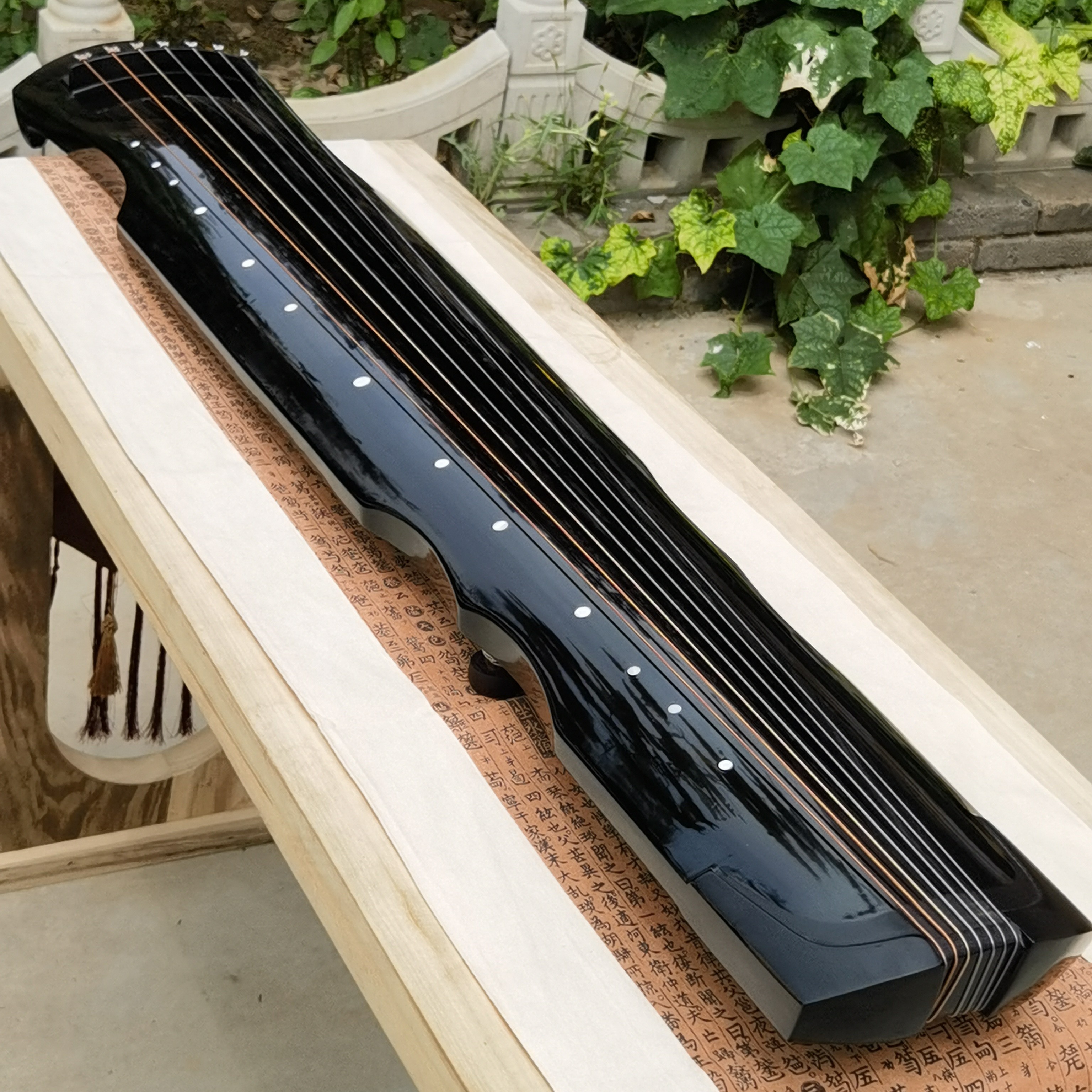 伏羲式古琴杉面梓底生漆鹿角霜髹漆初学演奏儿童成人伏羲式古琴