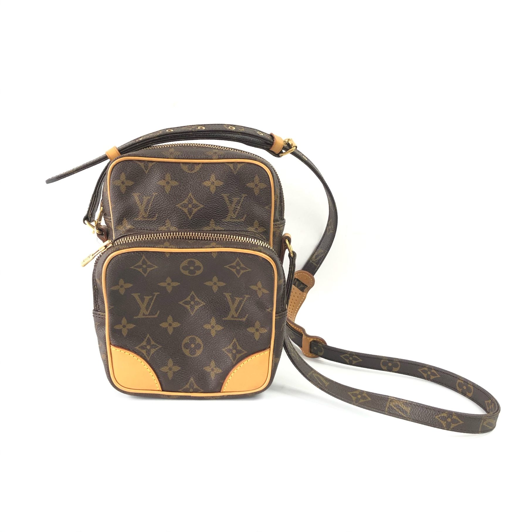 95新 LV 安洁利知之LV老花相机单肩包  502130H 