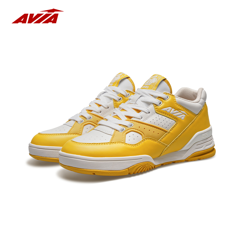 AVIA855L明星同款黄白女款潮流时尚百搭耐磨缓震轻量化复古球鞋