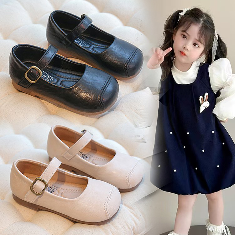 女童皮鞋公主鞋2025春秋新款儿童单鞋小女孩瓢鞋软底宝宝鞋子