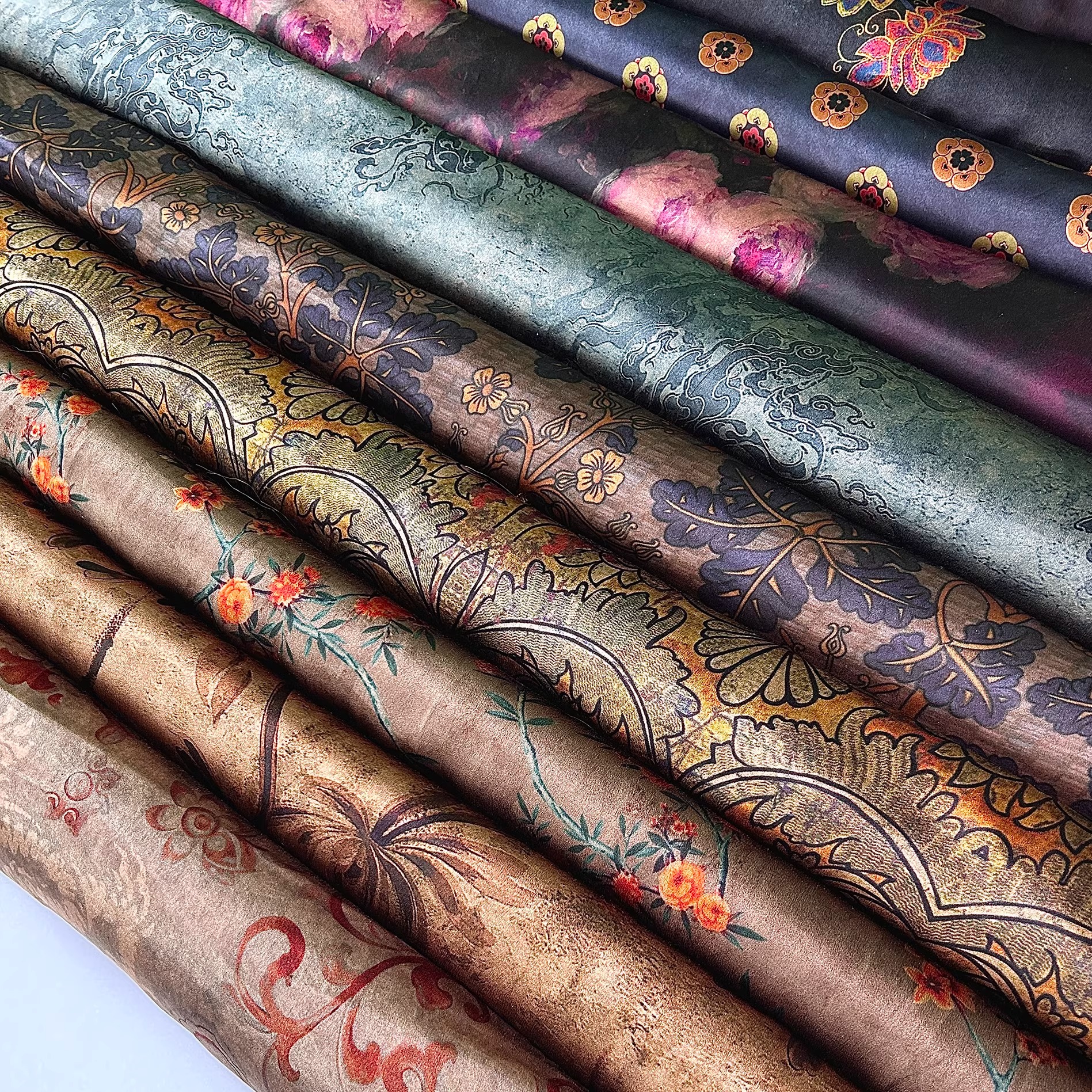 【1号】100桑蚕丝香云纱面料链接/非质量问题不退换