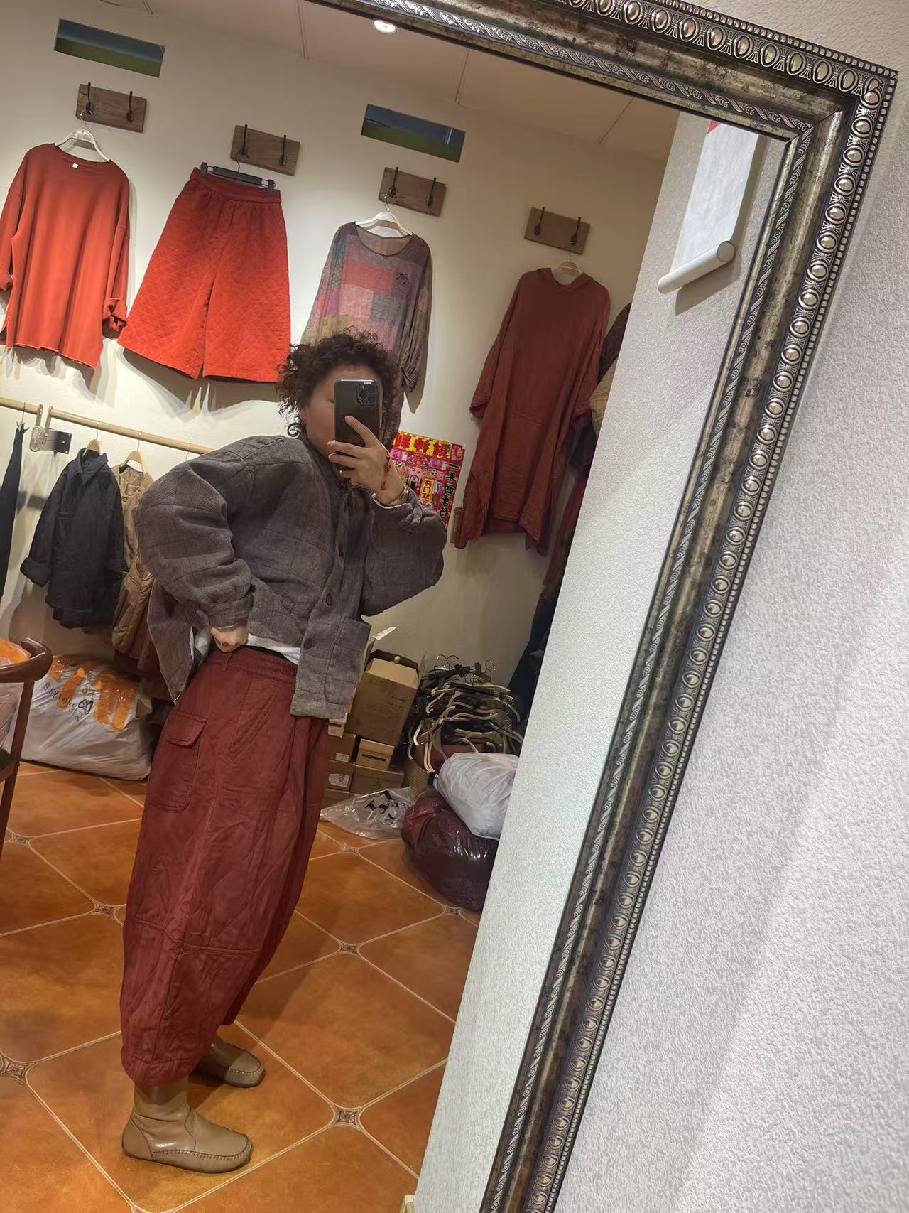 新款洋气百搭宽松高腰阔腿裤女时尚休闲纯色裤子