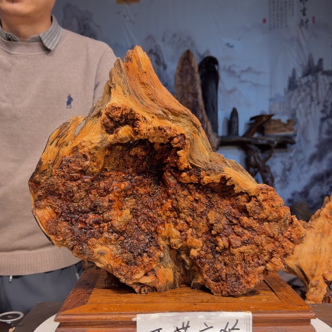 大***好木三丰琥珀木 天然摆件15