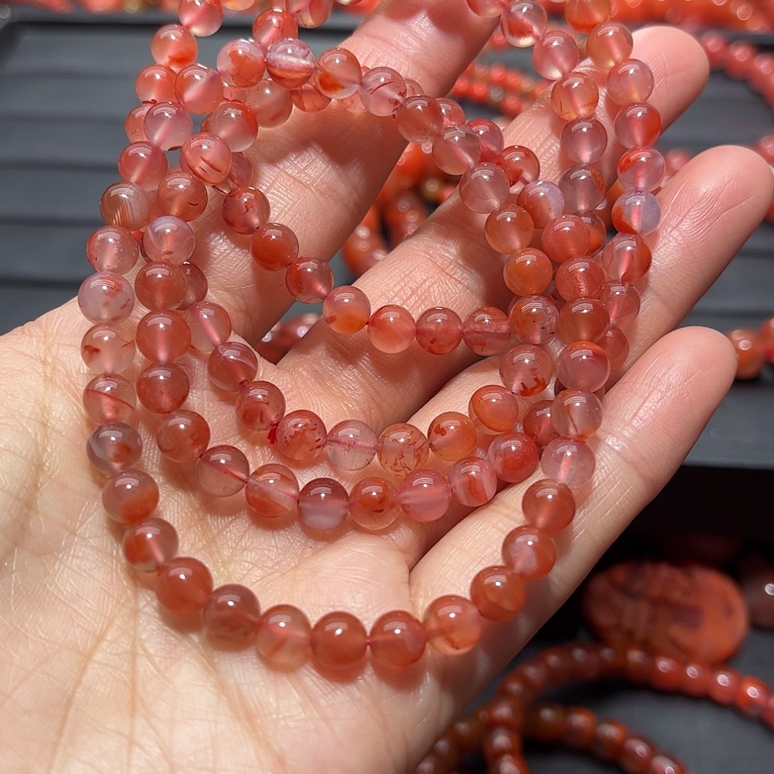 南红玛瑙手链未镶嵌