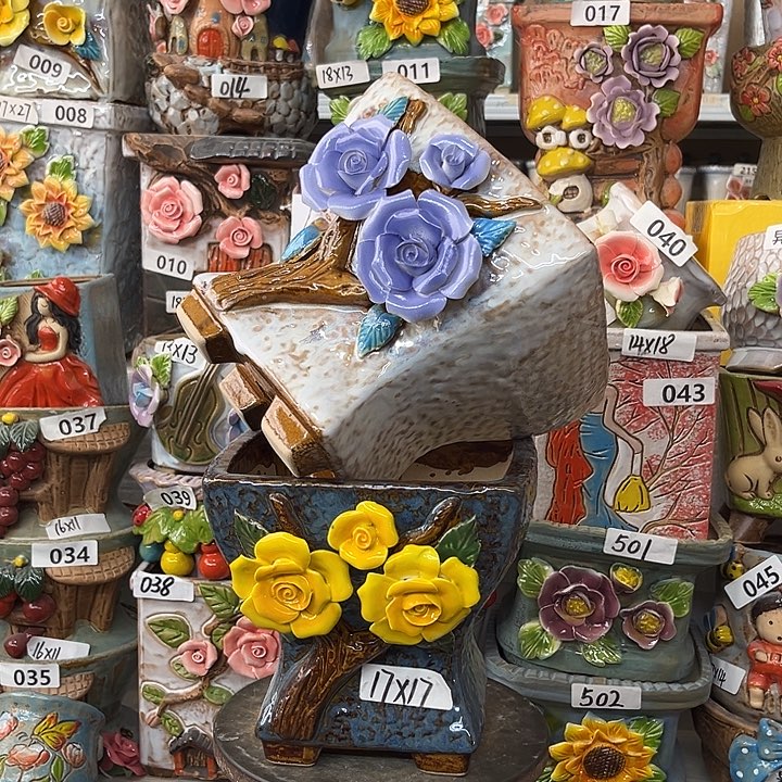 粗陶材质多肉花盆