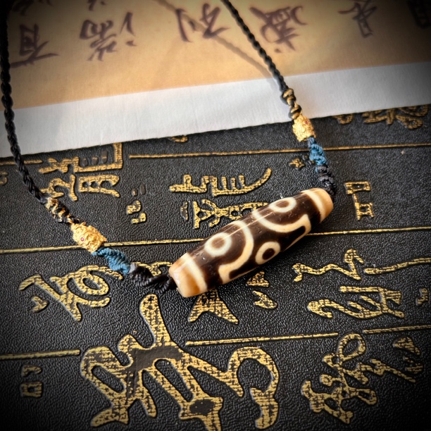 南宫北苑｜上啃百年牙黄六六顺【金刚杵六眼】DIY项链