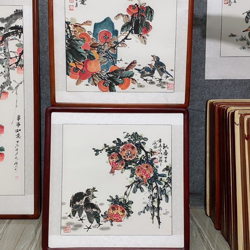 【闪购商品】国画书画作品带框65×65厘米