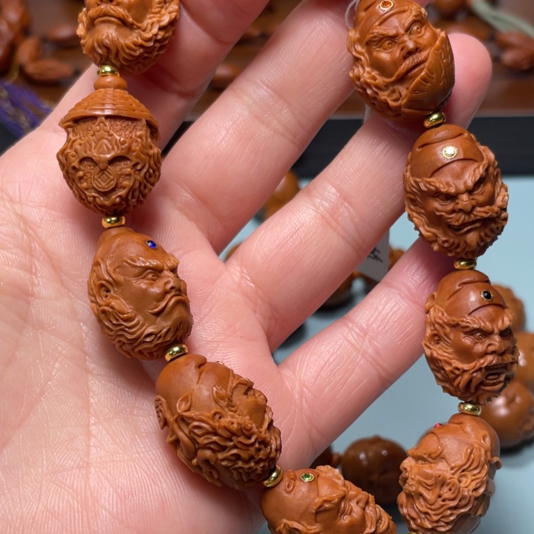 橄榄核手串/手链1.7镶嵌钟馗