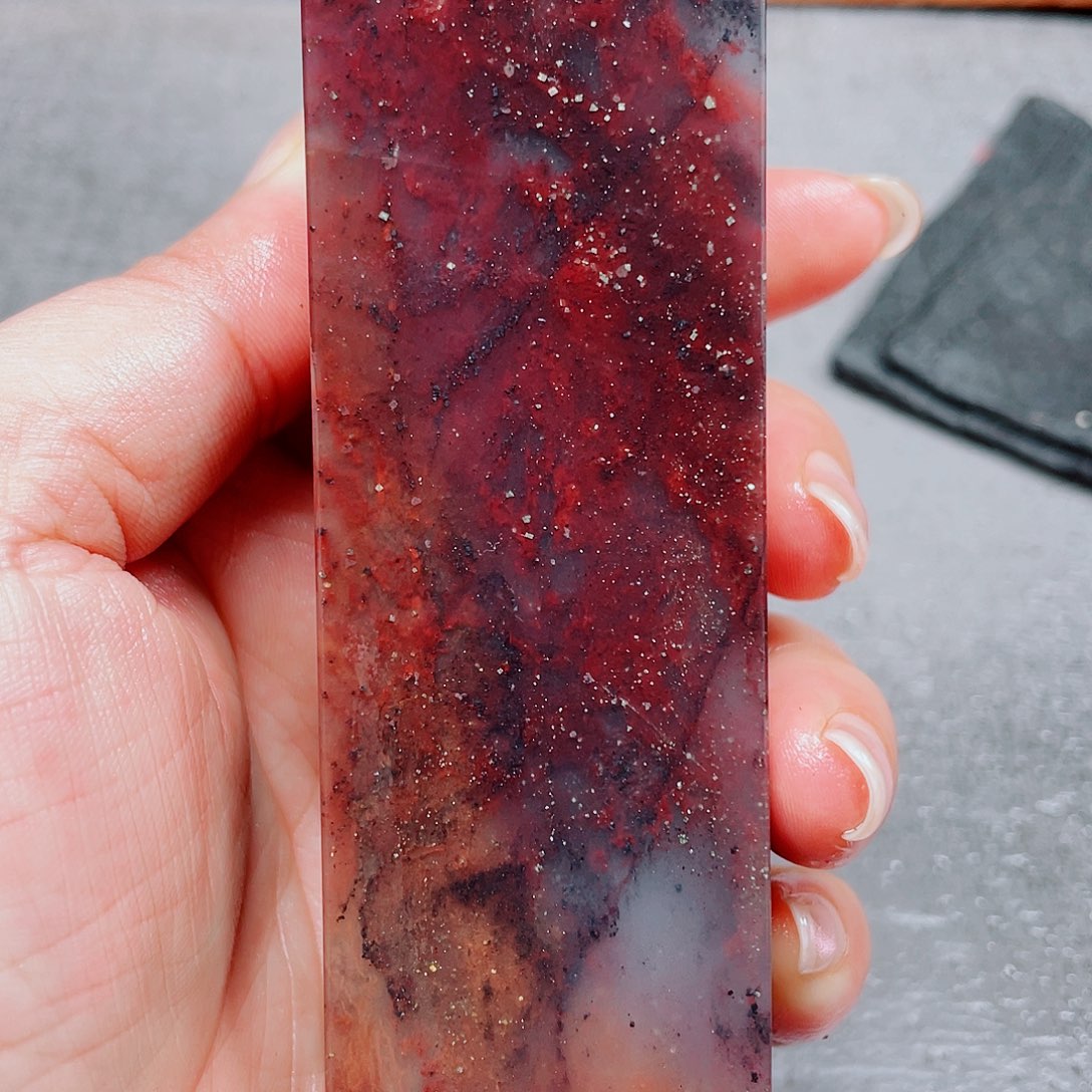 【闪购商品】玉桂林鸡血印章镇尺