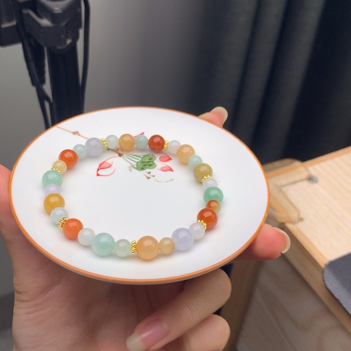 翡翠未镶嵌手链翡翠y643 卡7.6