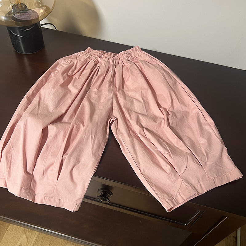 西西家夏季儿童时尚百搭八分休闲裤薄款洋气裤子26115