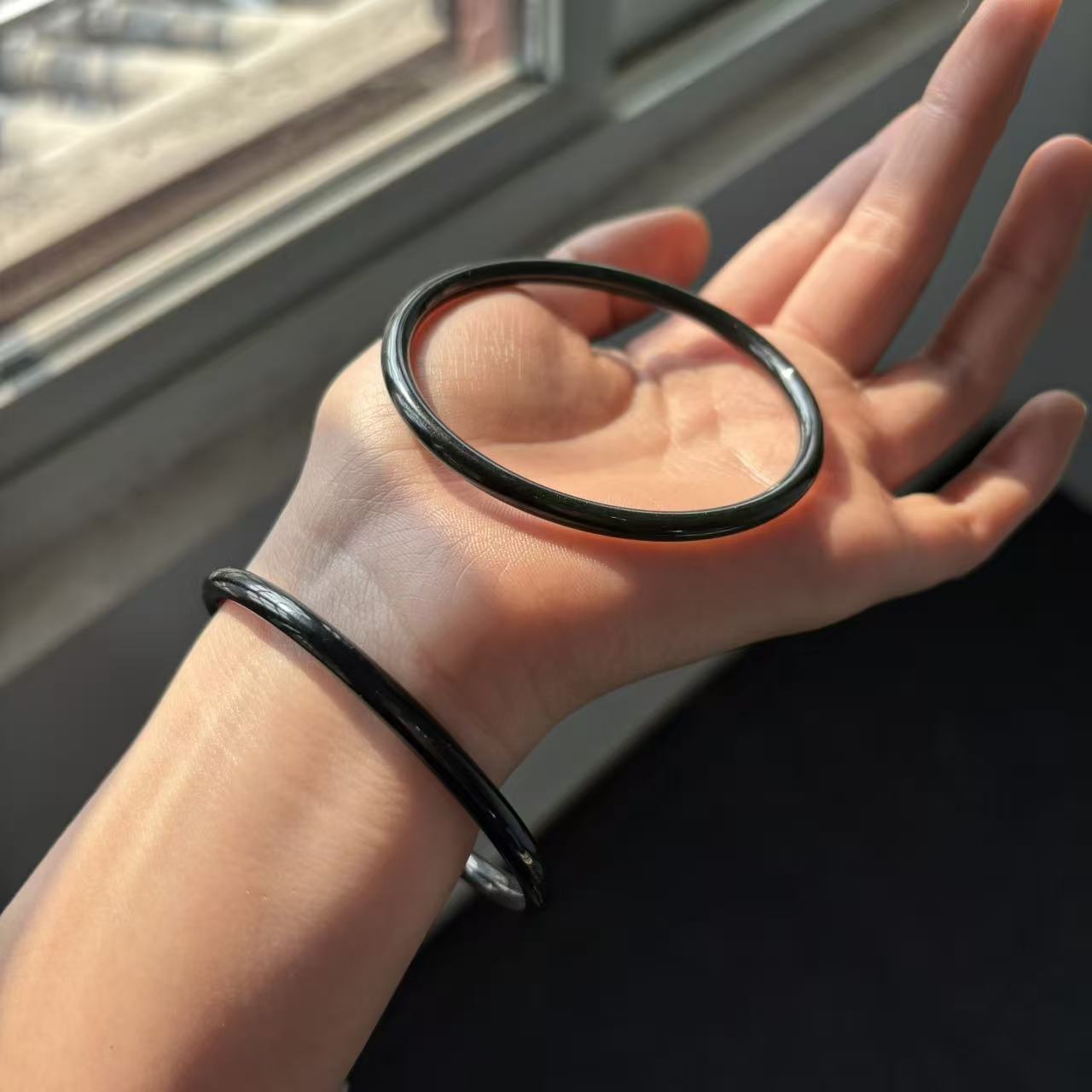 天然和田玉青玉细圆条叮当福利款（拍一发一，多样子发货）