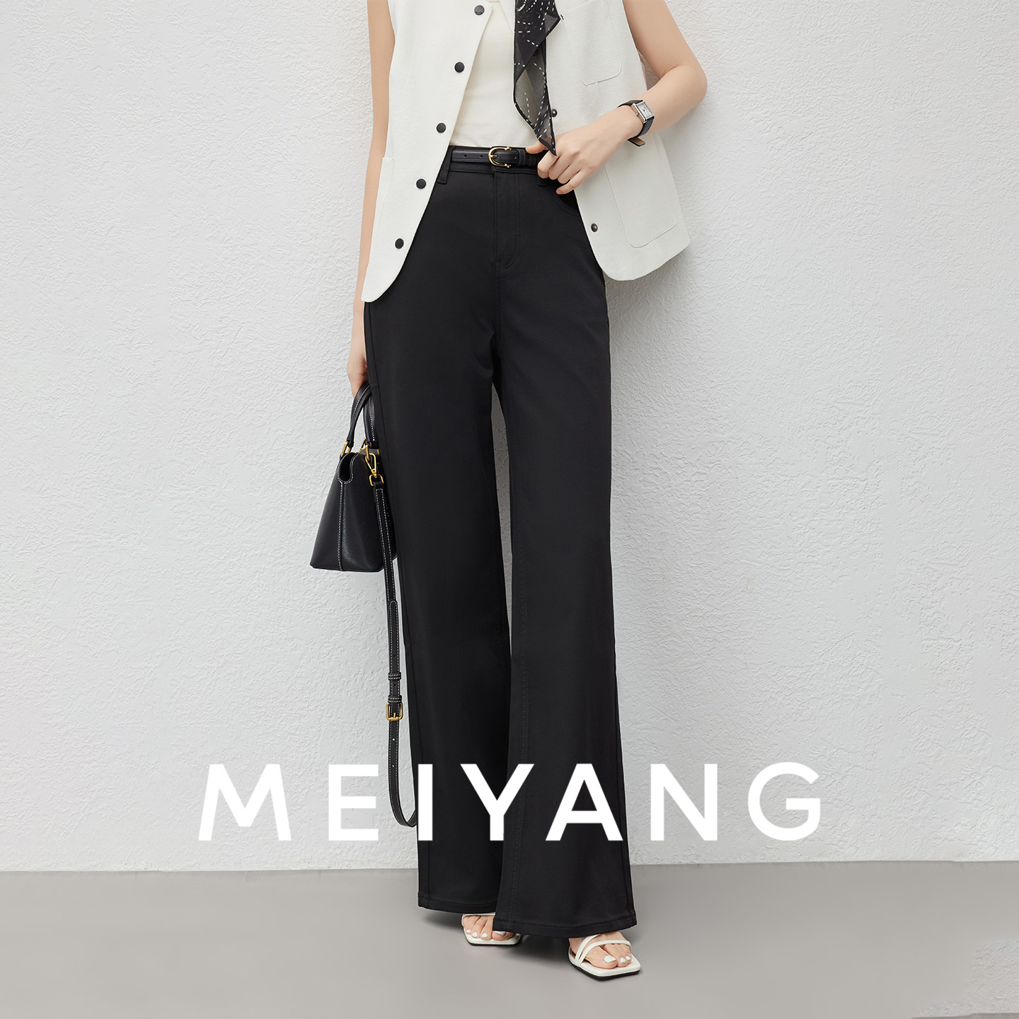 A美洋MEIYANG【商场同款】影子牛仔裤【黑檀二号】喇叭【小60】-周一