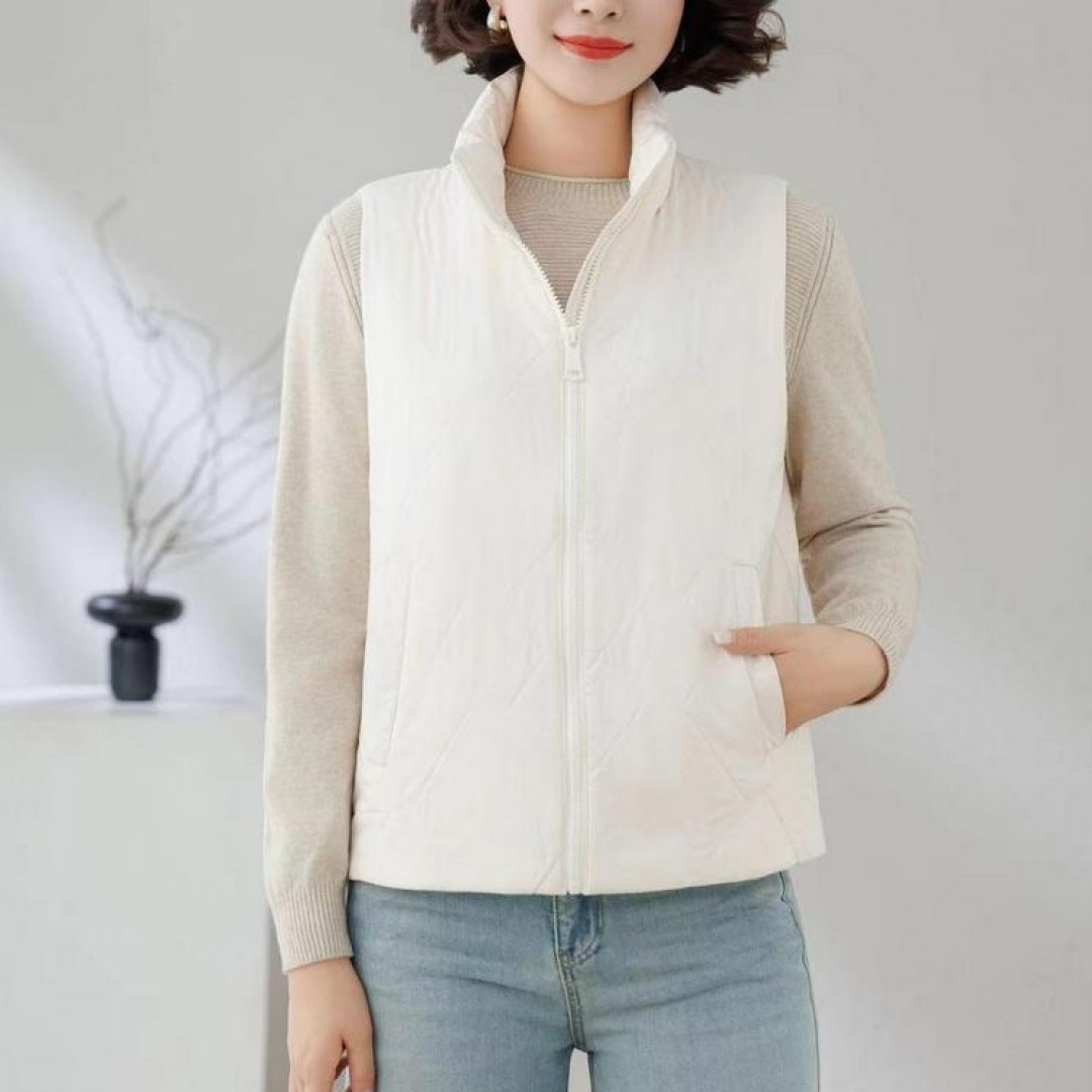 【非遗古法】【100桑蚕丝】高领羽绒面料蚕丝马甲外套YR-1