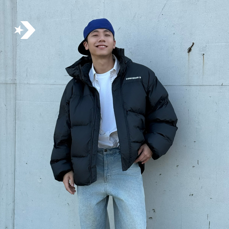 匡威外套男简约复古拉链拒水棉服CONVERSE 10027971